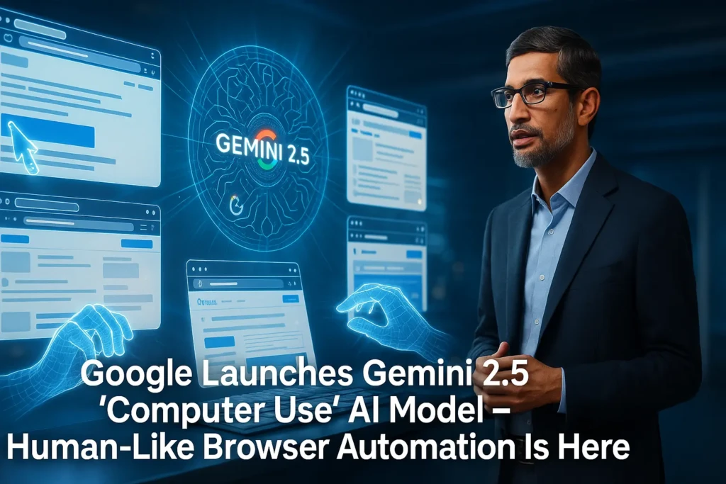 Google Launches Gemini 2.5 “Computer Use” AI Model: Human-Like Browser Automation Is Here
