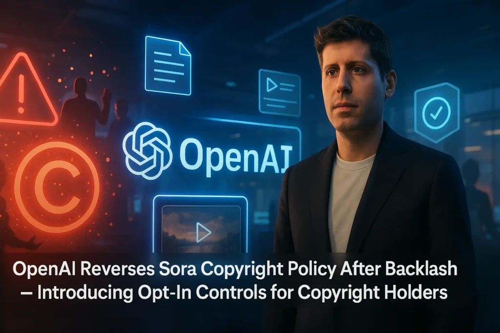 OpenAI Reverses Sora Copyright Policy After Backlash: Introducing Opt-In Controls for Copyright Holders